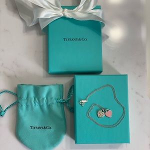 Tiffany and Co. mini double heart tag pendant